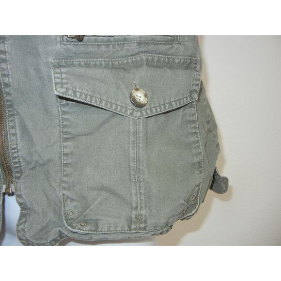 LL Bean Vest Mens Large Beige Fly Fishing Hunting Safari Zip Up Ripstop Utility - Picture 7 of 14